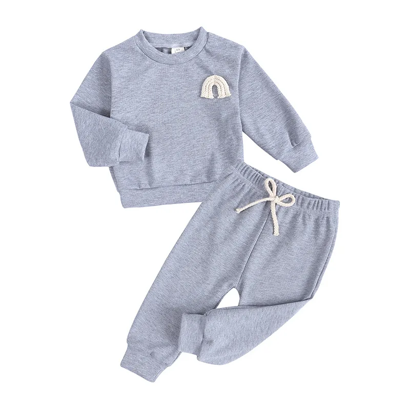 

Toddler Girls Clothes Spring Autumn Cotton Tops+Trousers Suits Baby Boys Clothes Sets Long-Sleeve T-Shirt+Pants 2 PCS