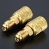 2Pcs Brass Swivel Adapter Mini Split HVAC System 1/4 Male SAE To 5/16 Female Connector for R410A Air Conditioner Refrigeration 1