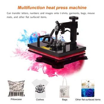 12x15 Inch Combo Heat Press Machine Professional Dual Digital Sublimation Heat Transfer Swing Machine 360-degree Rotation 2