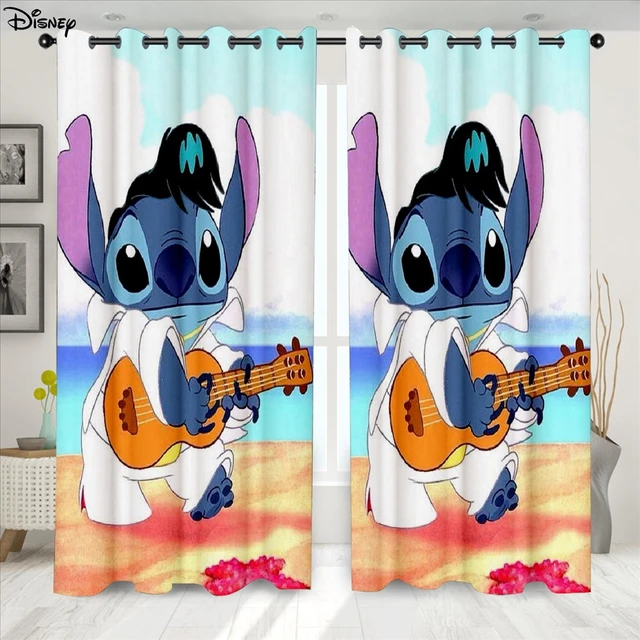 Rideau de fenêtre de dessin animé 3D Disney CAN o & Stitch, rideau de  cigarette, tissu