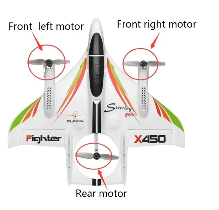 WLtoys XK X450 RC Airplane Spare Parts  Wing Battery Cover Case Motor Engine  Servo ESC LED Blade Prop Screws Base Receiver 6
