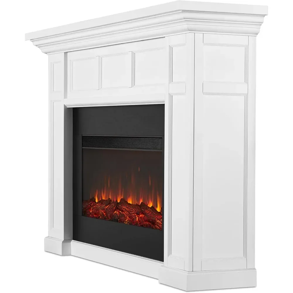 75” Electric Fireplace,with Mantel, Replaceable Fireplaces Insert Heater, Realistic Log and Flame Effect, Electric Fireplace 6