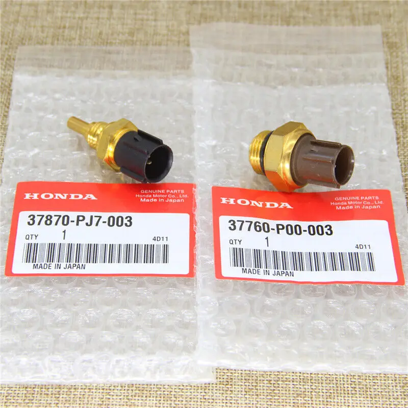 New Set of Cooling Fan Switch & Coolant Sensor fit Honda Odyssey Accord Acura 37760-P00-003+ ABS Car Sensors engine coolant temperature sensor