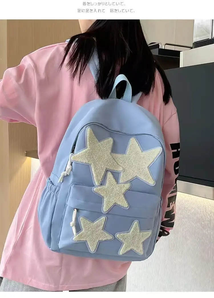 Cute backpack, homemade backpack, pentagram versatile backpack, college student, niche girl, high school student backpack 3