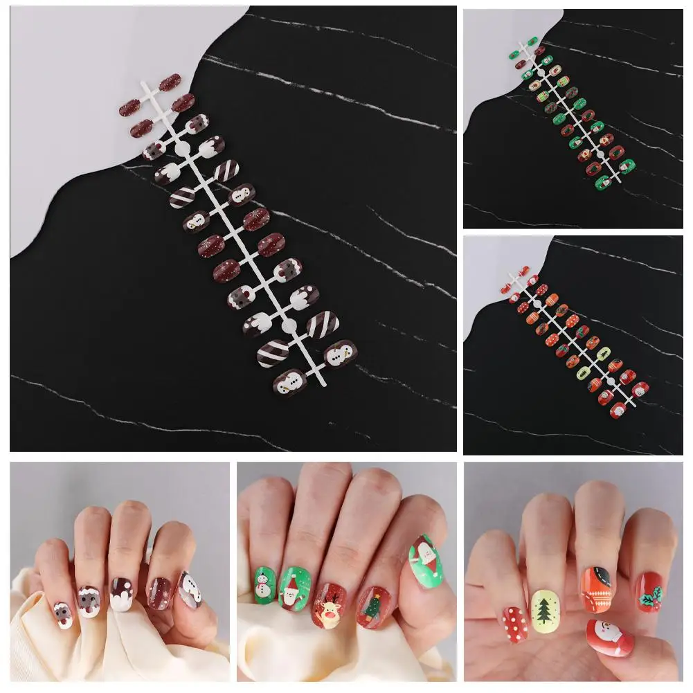 

Christmas Embossed Snowman Snowflakes Christmas manicure Elk Santa DIY Decal Cartoon Claus Manicure Christmas I2C2