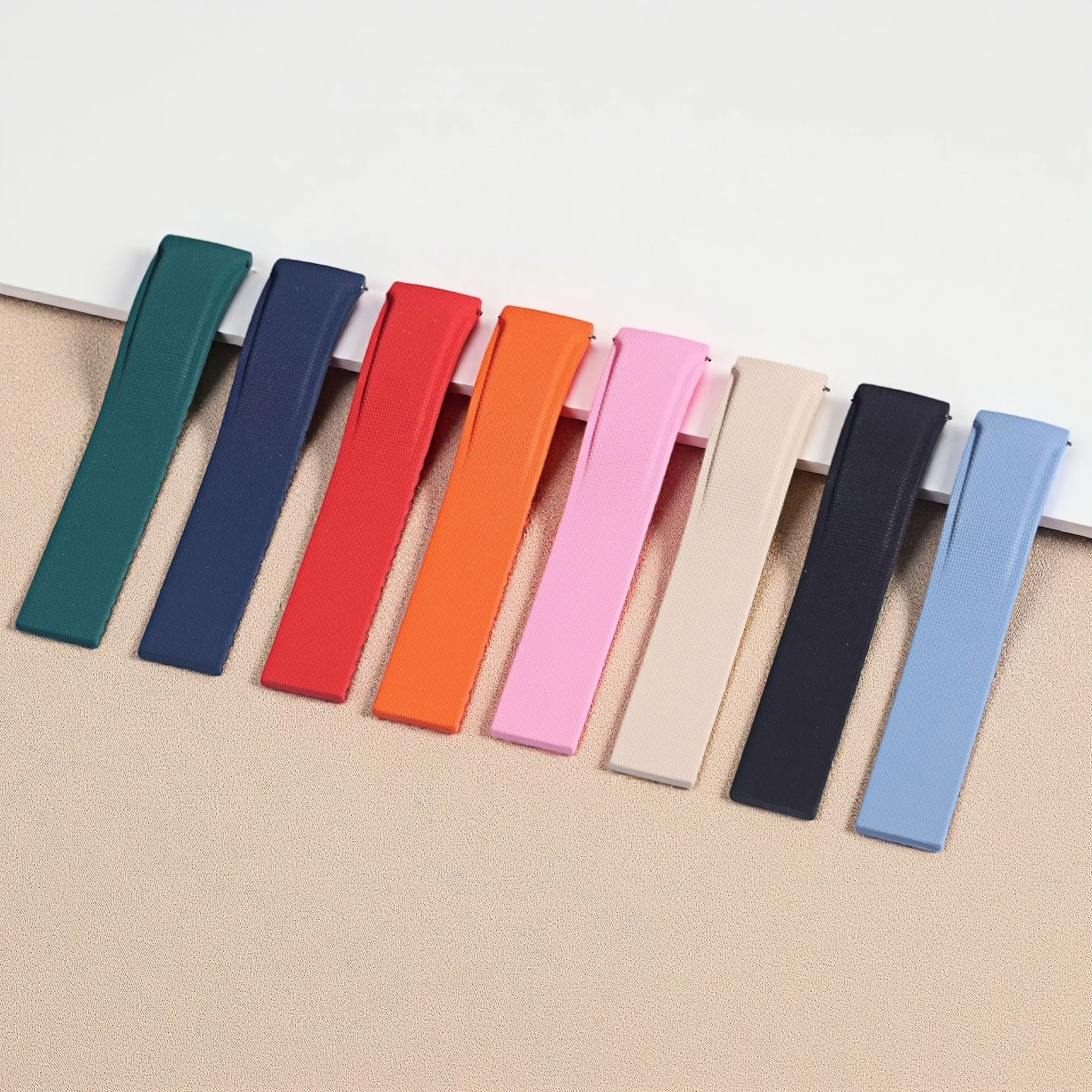 Premium FKM Quick Release Curved End Soft Watch Strap, New Design, 20mm/21mm/22mm