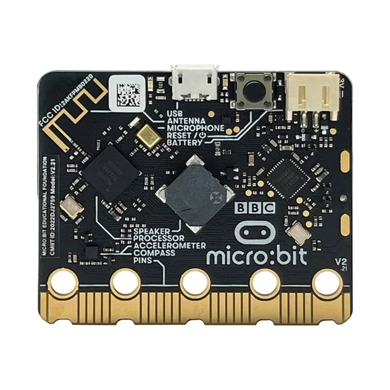 

Модернизированный BBC Micro bit V2.2 с емкостным сенсорным датчиком и BLE5.0 для детей - светодиодный индикатор, динамик, -
