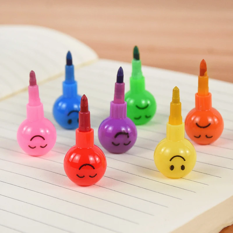 5/10Pcs Lollipop Building Block Crayon Painting Pen Pencil for Children Birthday Party Favors Goodie Bag Pinata Fillers Rewards