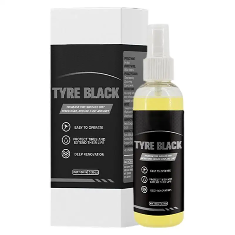 Car Wheel Cleaner Spray 100ml Effective Wheel Cleaner Tire Shine Mild Tire Spray Long-Lasting