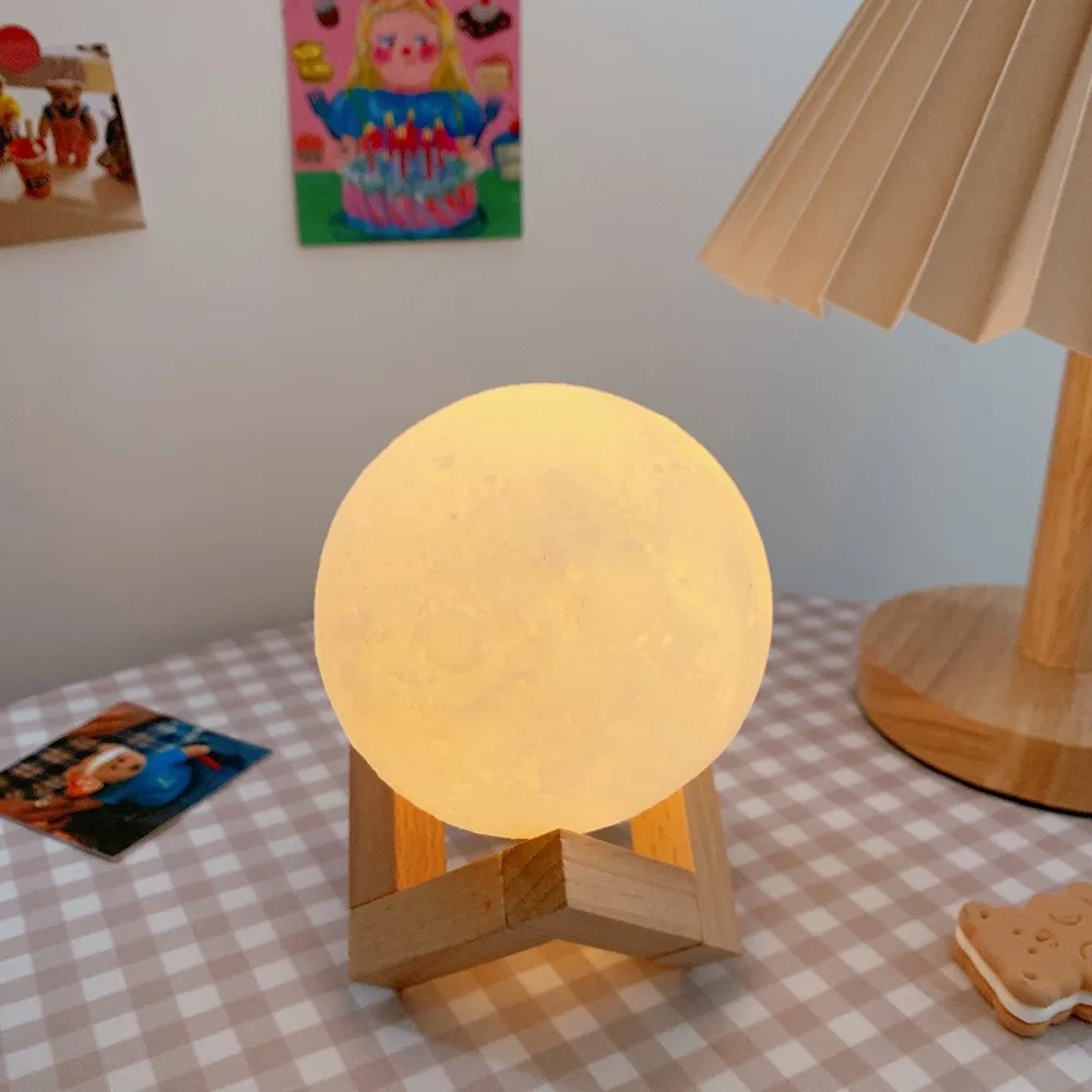 DIY 행성 램프 달 갤럭시 야간 조명 아트 페인팅, 그래피티 생일 선물, 침실 거실 장식, 스탠드 포함, 8 cm
