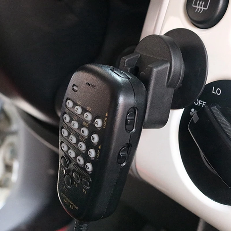 Microphone Mount Clamp Car Mobile Radio Walkie Talkie Microphone Hanger Holder Mount Bracket Replacement for Teyitong/Oxun/Quan Yitong/Yaesu