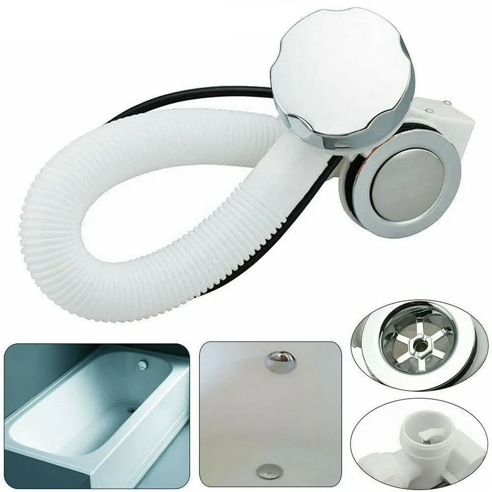 

Bathtub Sink Concealed Overflow Waste High Quality Bath Overflow Waste Pop-Up Plug Bathroom Bathtub Accessories
