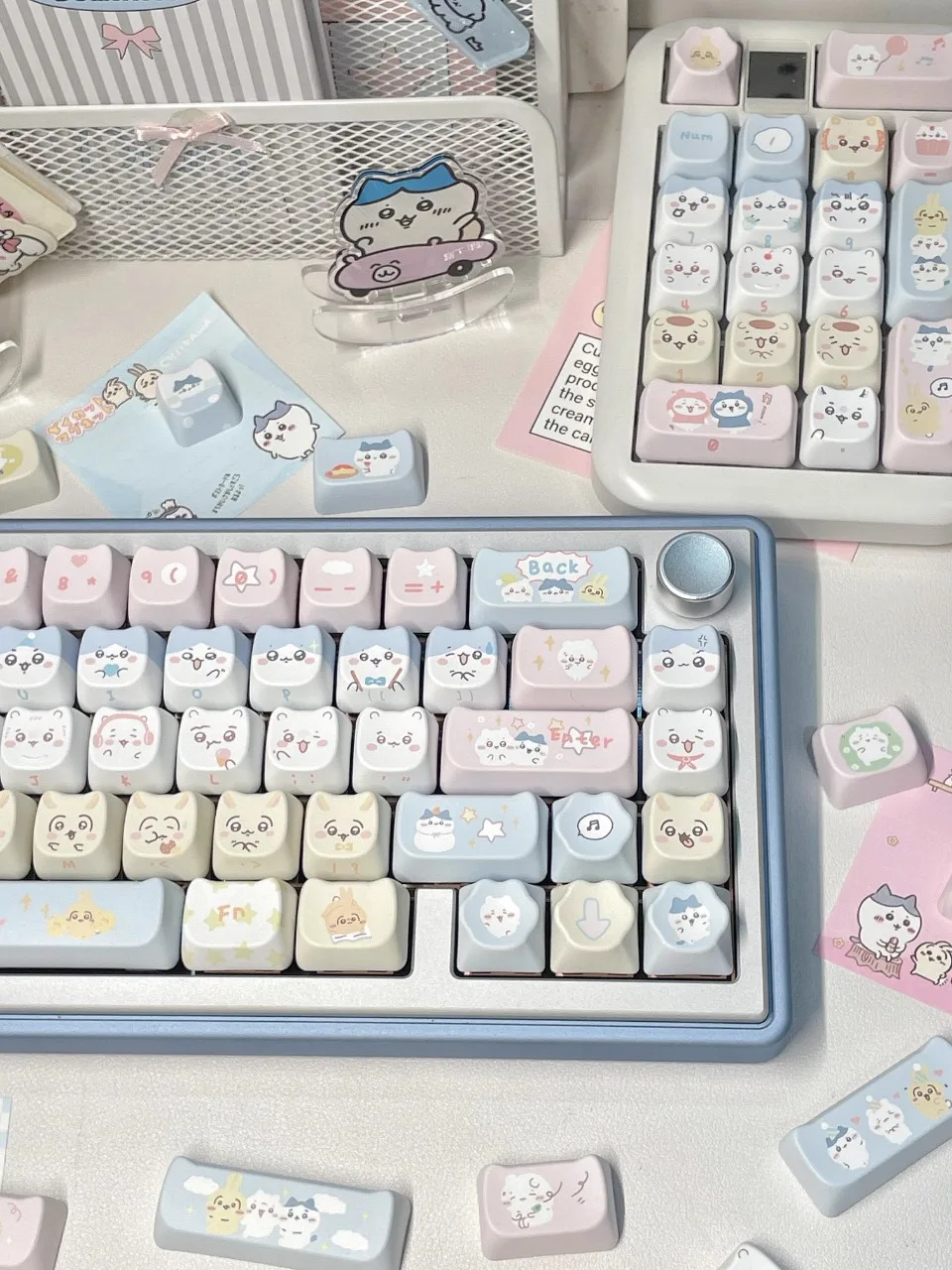 カワイイアーティザンキーキャップセット カスタムキーボード Amazon | PBT かわいいキーキャップ、ベージュ MOG Profileキー