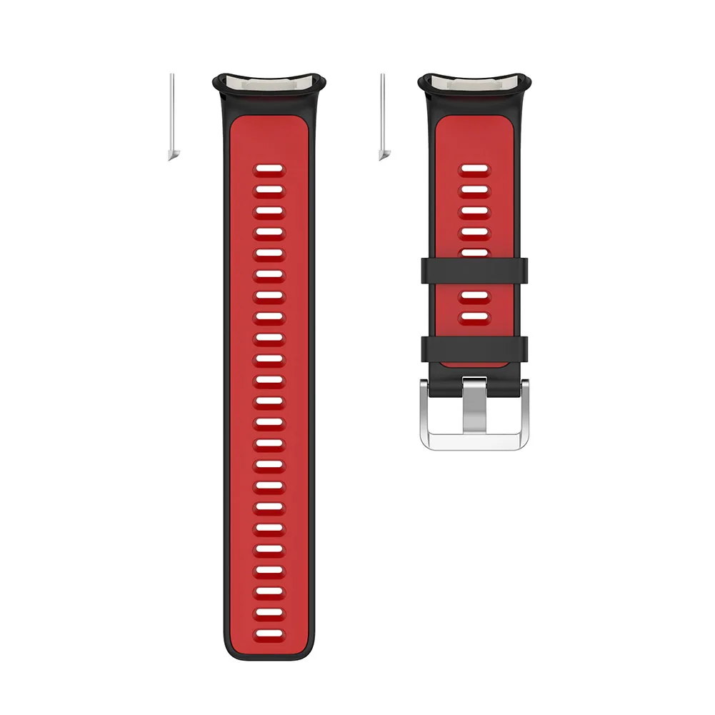 Dual-Color Silicone Adjustable Smartwatch Band - Enhanced Replacement Strap
