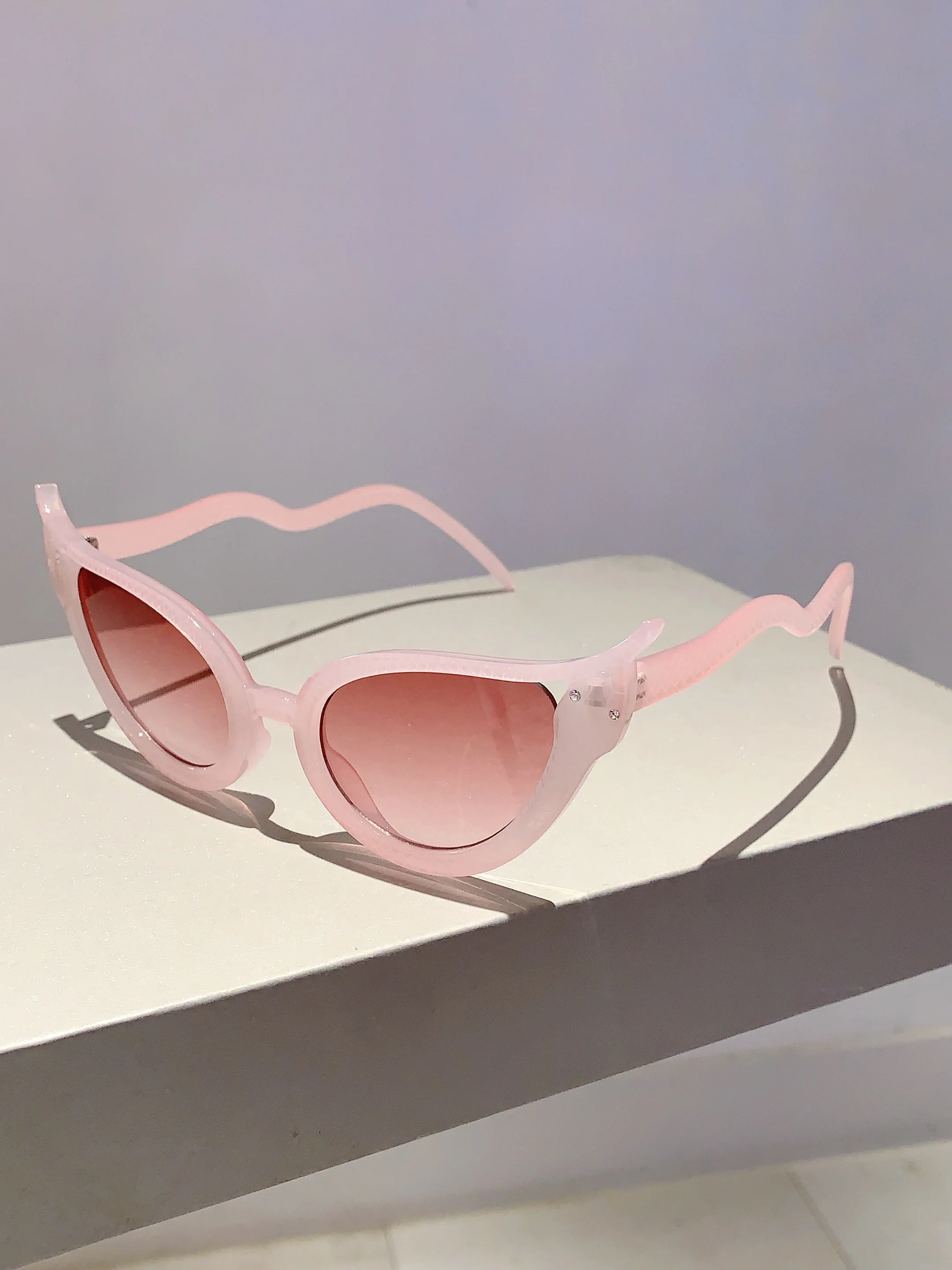 Kammpt neue Cat Eye Sonnenbrille Mode Vintage Schlangen form Rahmen mehrfarbig für Frauen stilvolle trend ige Marke Design Schatten Brillen – Detail 4