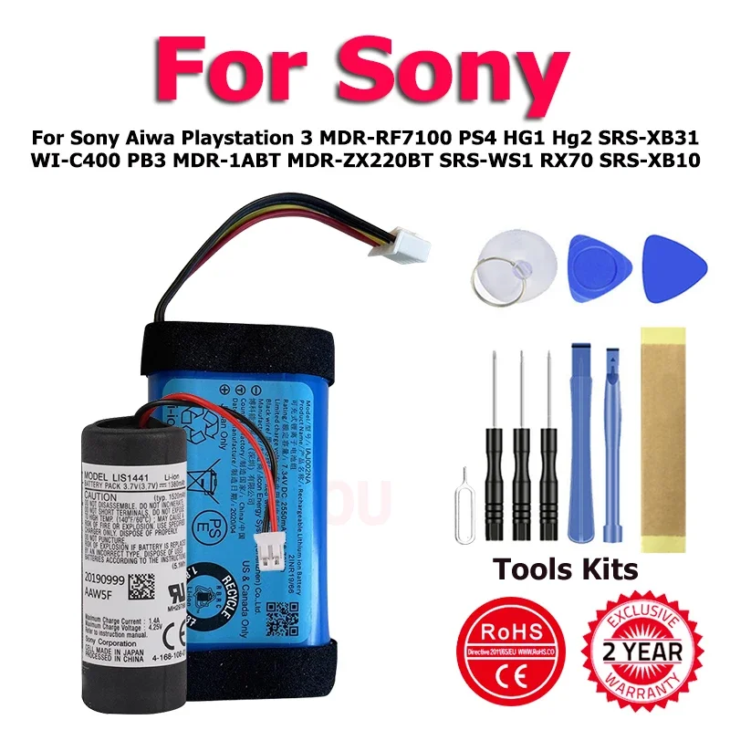 Batteria Xdou Per Sony Aiwa Playstation 3 Mdr-Rf7100 Ps4 Hg1 Hg2 Srs-Xb31 Wi-C400 Pb3 Mdr-1Abt Mdr-Zx220Bt Srs-Ws1 Rx70 Srs-Xb10