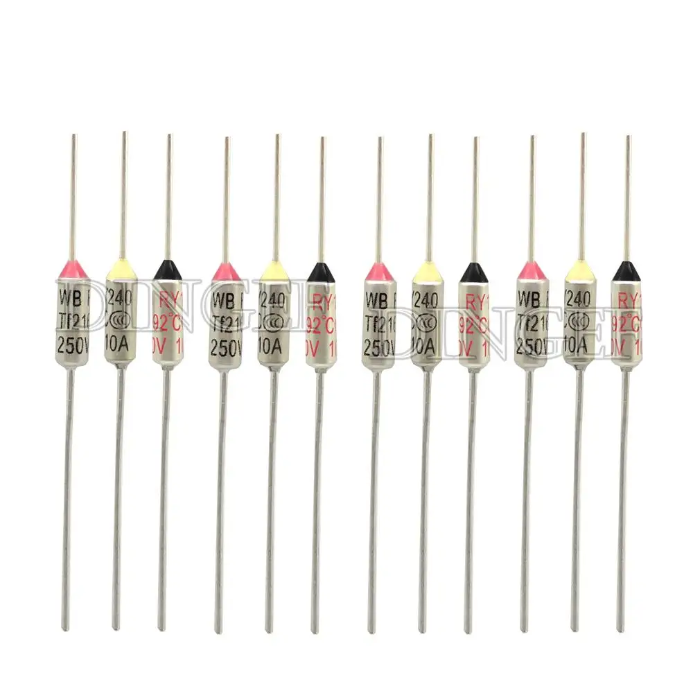 TF Thermal Fuse RY 10A 15A 250V Temperature 65C 73C75C 85C 100C 120C 130C 152C 165C 172C 185C 200C 216C 240C 300C thermal fuse