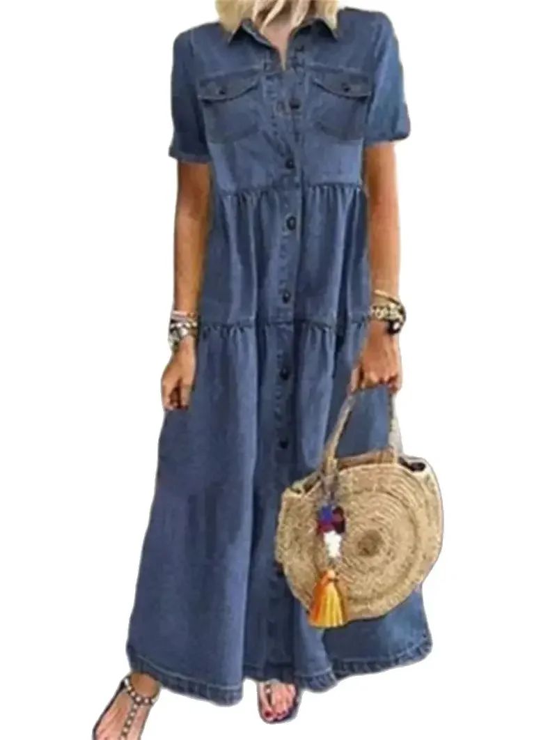 Рисунок 6 - Женское джинсовое платье с коротким рукавом