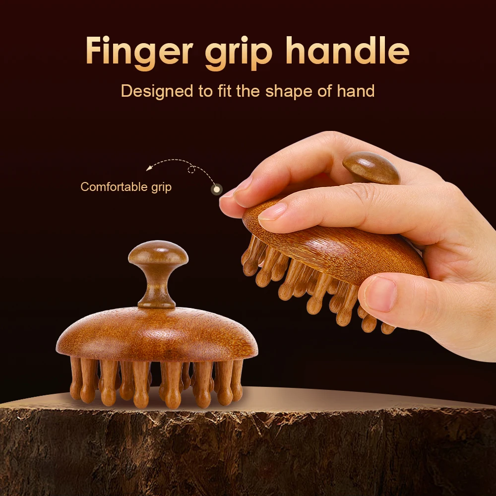 Sandalwood Massage Comb for Hair Care and Full Body Relaxation