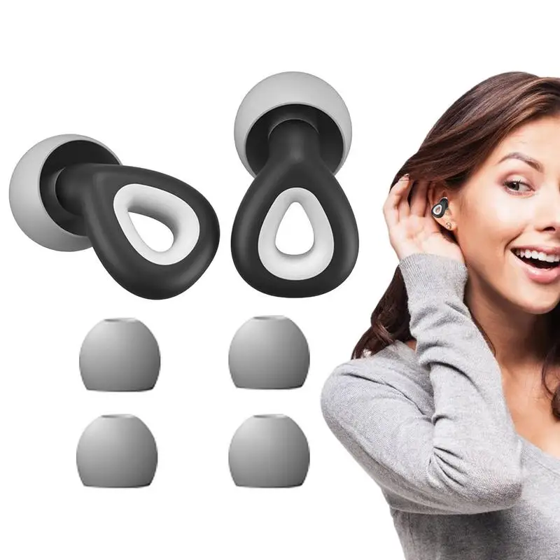 Noise Blocking Ear Plugs Drop Shape Waterproof Quiet Earplugs With Box