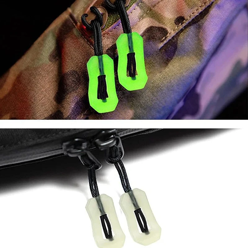 Luminous Glow-in-the-Dark Zipper Pull Repair Kit – 6-Piece Set for Backpacks, Clothing, and Jackets