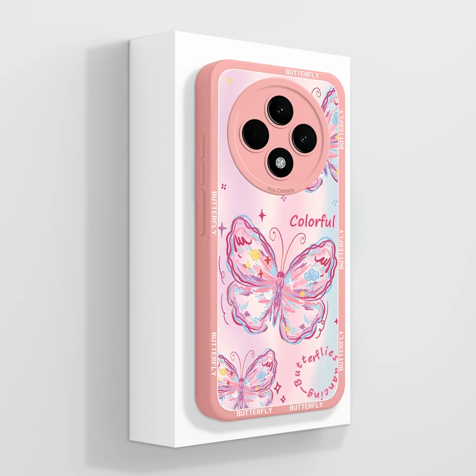 Colorful Butterfly Flower Aesthetic Phone Case - Anti-Fall Protective Shell