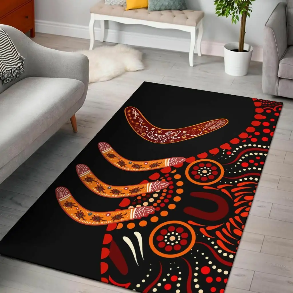 

Australia Aboriginal Area Rug Aboriginal Art Room Mat Floor Anti-slip Large Carpet Home Decoration Themed Living Room Carpet