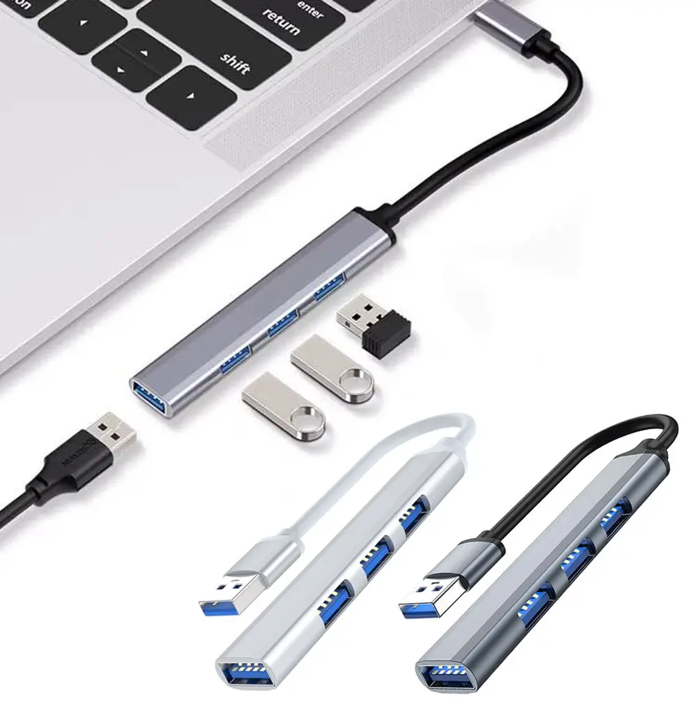 2-In-1 7 Porte Type-C Hub Usb 3.0 Expander Splitter Adattatore Otg Ad Alta Velocità Docking Station Per Laptop Hard Drive Mouse Keyboard