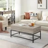 Wood and Metal Lift Top Coffee Table, Rustic Gray 2