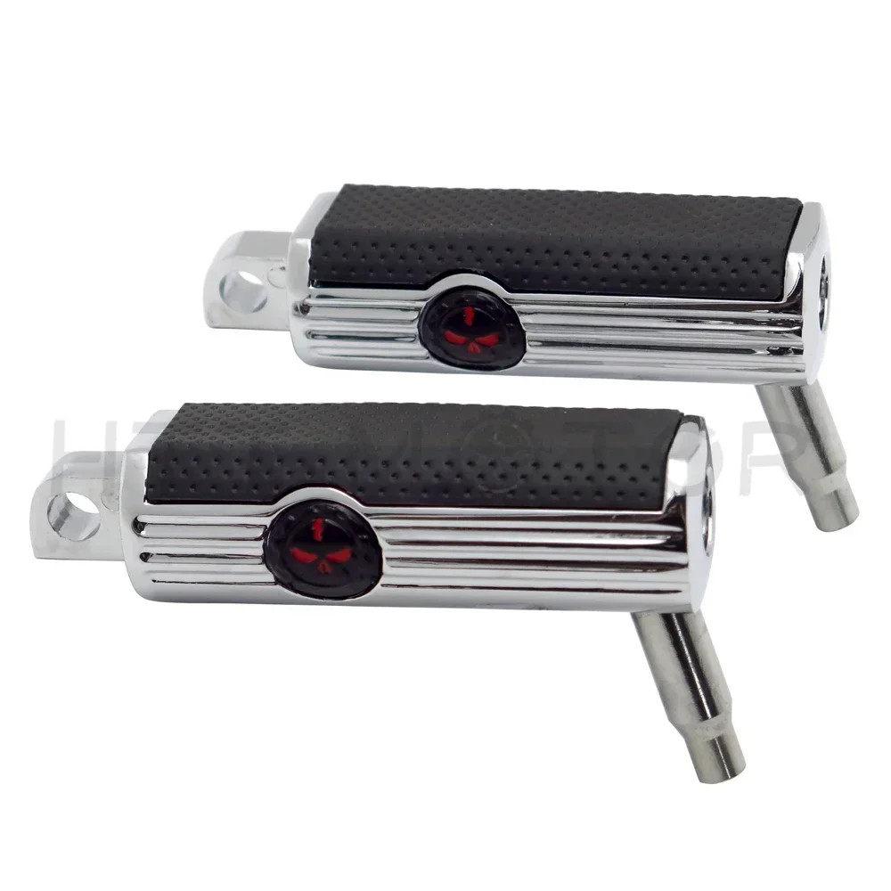 

Free Shipping New Pair Foot Pegs Rest Gear Skull for Harley-Davidson Motorcycle Touring Male Peg Mount FL