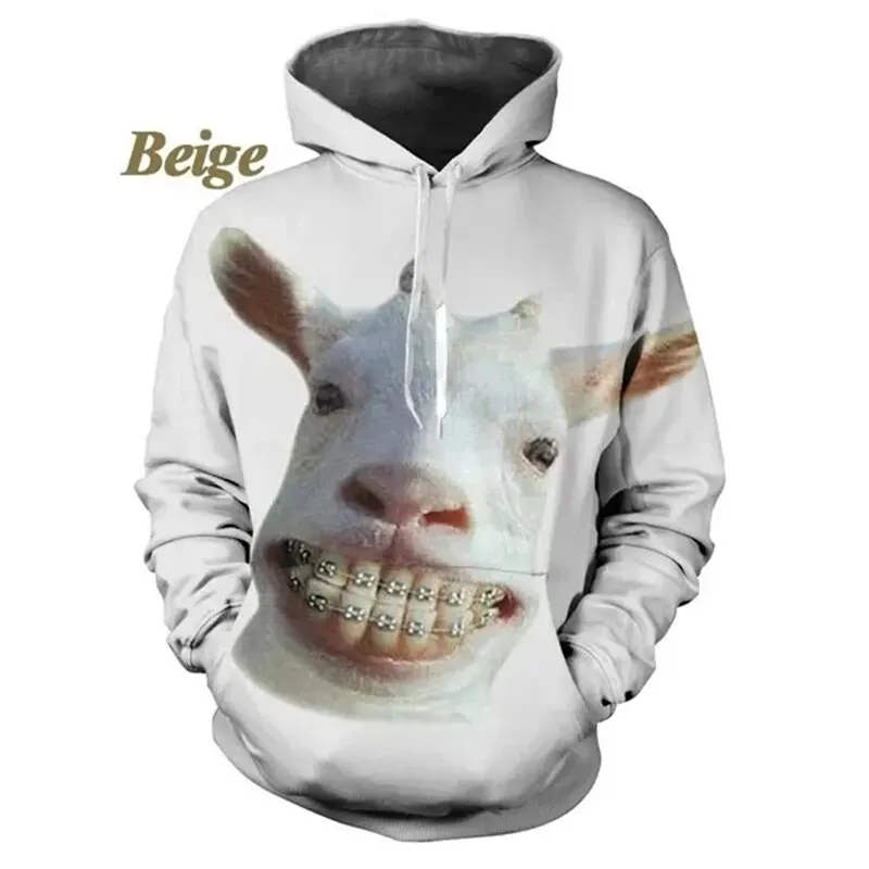 thumbnail image 1 of Sudadera con capucha con estampado de ovejas divertidas y personalidad para hombre, moda informal, unisex, estampado 3D de animales, sudaderas gráficas, tops, 1 of 4