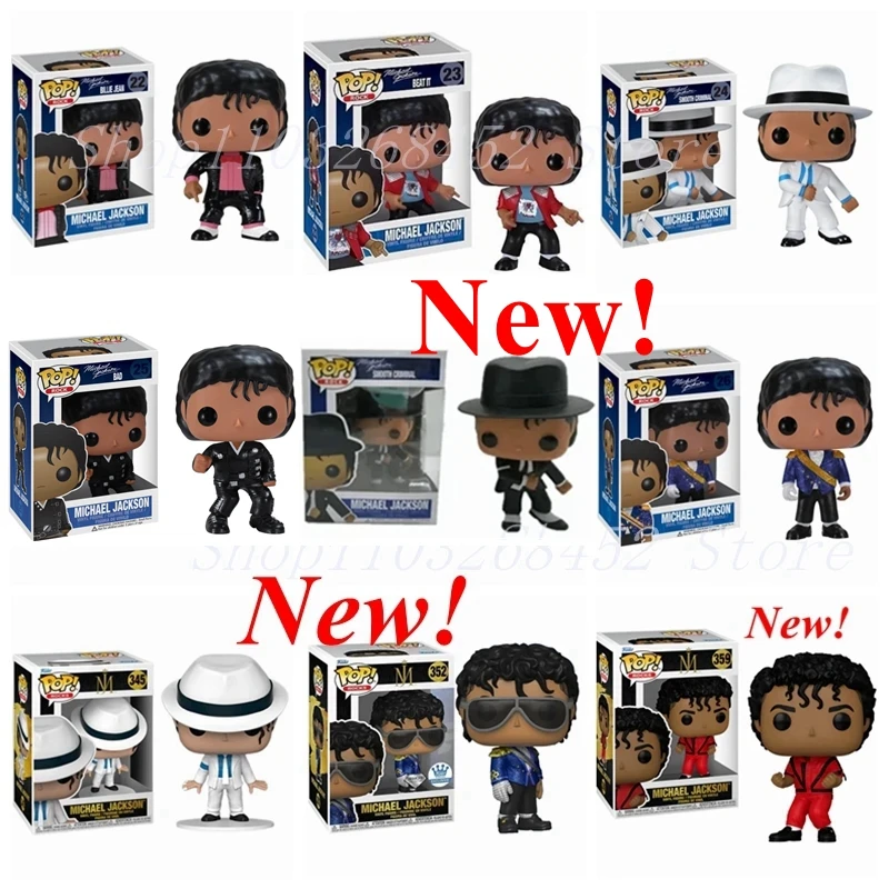 Figuras FUNKO POP Michael Jackson #22 #23 #24 #25 #26 BEAT IT Michael Jackson #345 #352 #359 Colección de fans Modelo de juguete para regalo