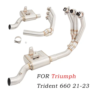 For Triumph Tiger 660 Sport 22-23 Motorcycle Exhaust Header Pipe Muffler Front Tube Stainless Steel Modified Side Rows