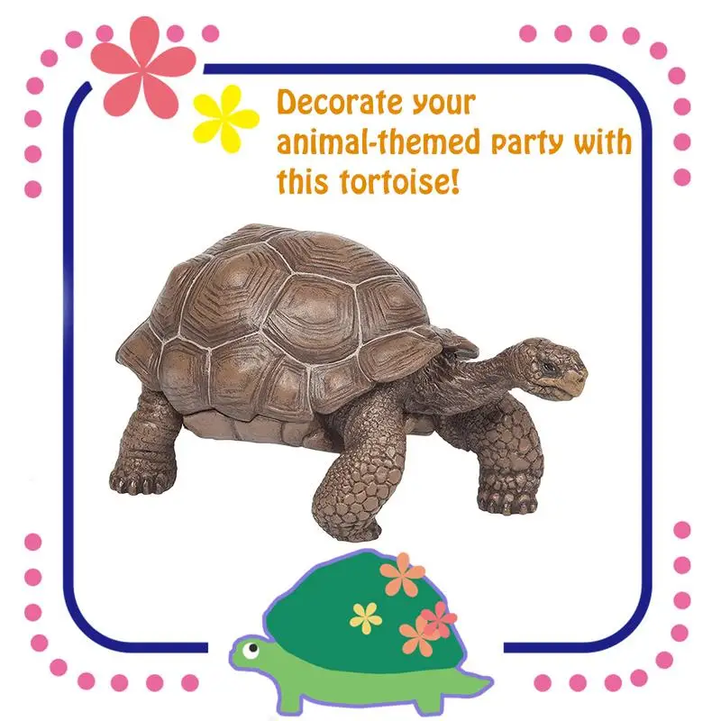 Inch Giant Tortoise Nimal Model Galapagos Tortoise Turtle Model Figure Animal Toy Educational Collection For Kids Xmas Gift