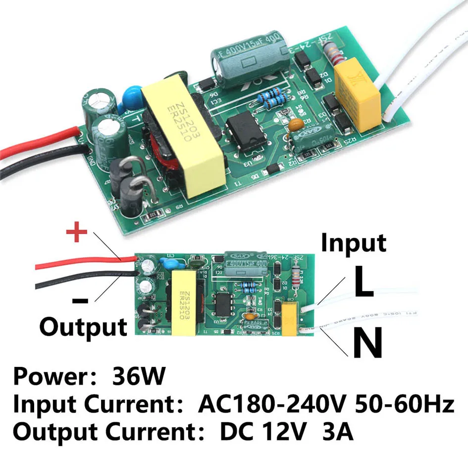 6W 15W 36W 48W LED-Beleuchtungstransformatoren AC220V DC12V LED-Treiber-Netzteil für LED-Streifen-Licht-Panel-Licht 0,5A 3A 4A Adapter – Detail 3