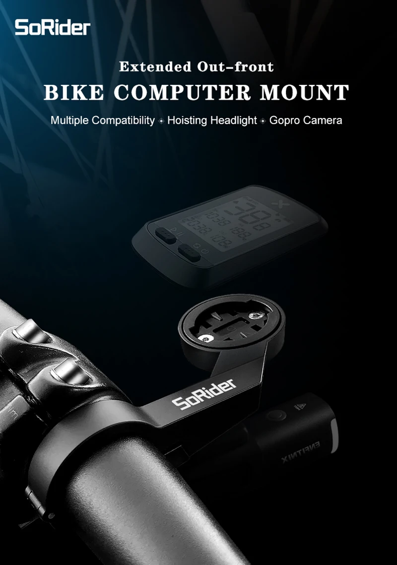 BiKe Computer-Halterung, Tacho-Lenker für Edge 540 530 830, IGPSPORT XOSS G Magene CYCPLUS GPS-Kilometerzähler – Detail 1