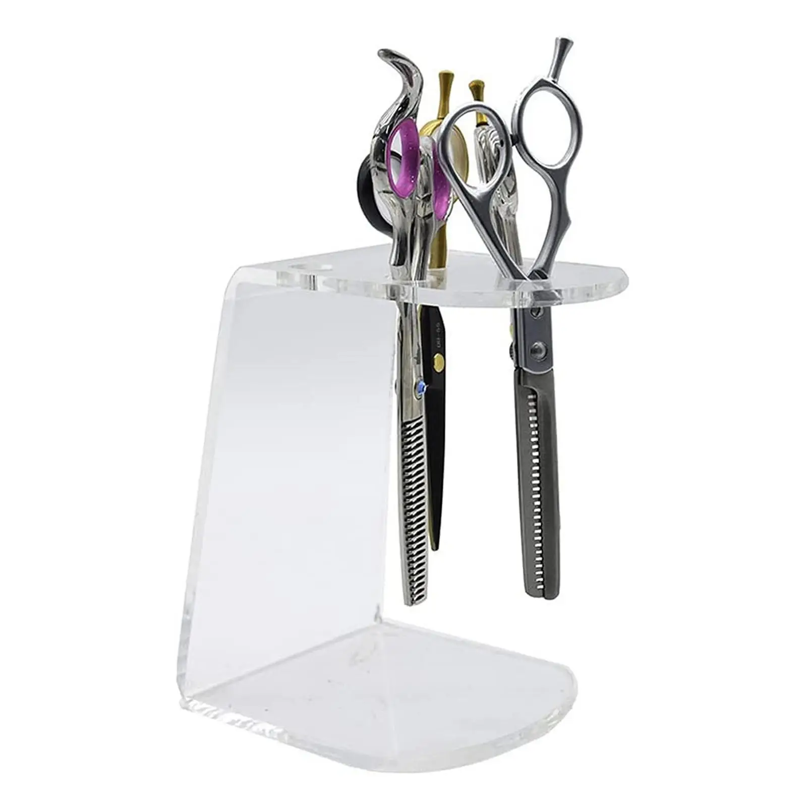 Barber Shear Holder 6 Holes Display Stand Acylic Scissor Holder for Brushes