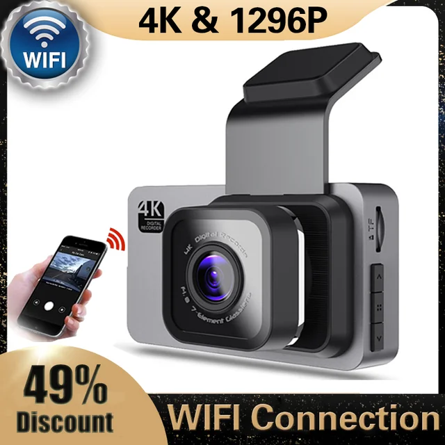 Dashcam 4K GPS WIFI 24h Parking Monitor Dash Cam for Car Camera Front and  Rear Dual Dvrs Video Registrator Dvr Para Coche Kamera - AliExpress