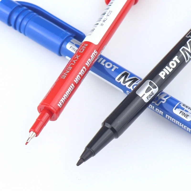 Dual-Tip Oil-Based Permanent Marker Pen - Quick-Drying, Waterproof & Smudge-Proof