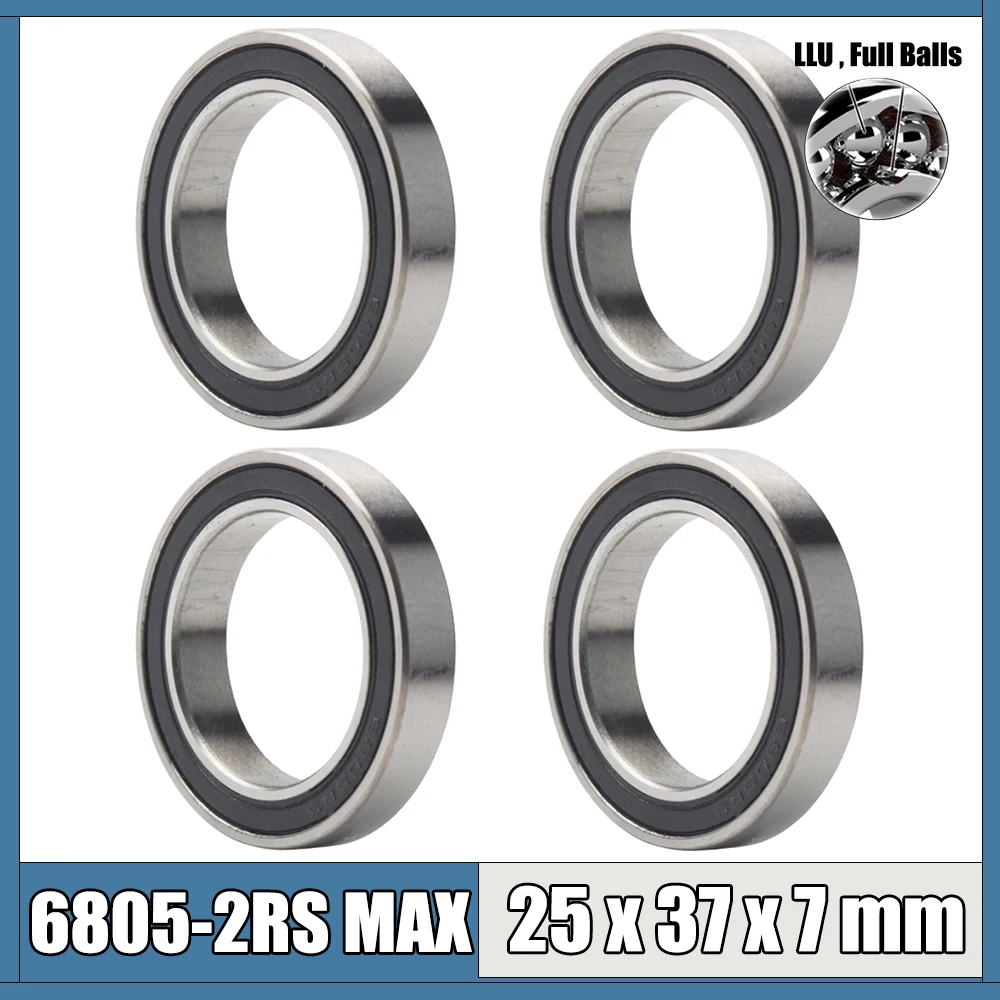 Reparo do Pivô da Bicicleta 6805 2rsv Max Rolamento 6805 2rs Rsv Rolamentos de Esferas 25x37x7 mm c2 Full Balls Pcs Peças de