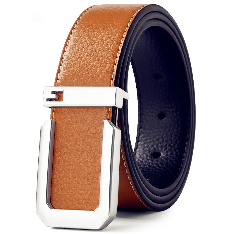 Sleek Unisex Fashion Belt with Silver Buckle – Premium Quality for Casual and Professional Wear