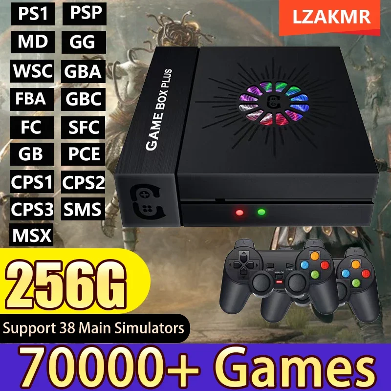 

NEW Retro Game Box X6 4K HD Output Wireless Consoles 256GB 70000+ Games For PSP/DC/GBA 60+ Game Simulator Home Edition Game BOX