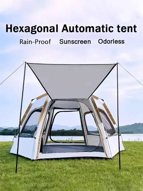Camping Tents Waterproof Air 4 ~ 5 People Large Family Campaign Tourist 4x House Accessories Glamping Backpacking