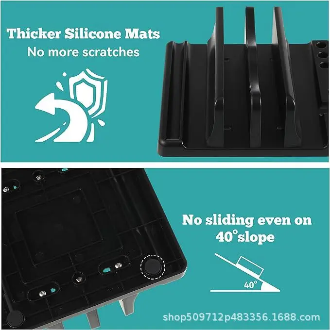 Office Laptop Stand Vertical Save Desktop Space Easy To Place Computer Accessories Scalable Width Office Desk Storage 5