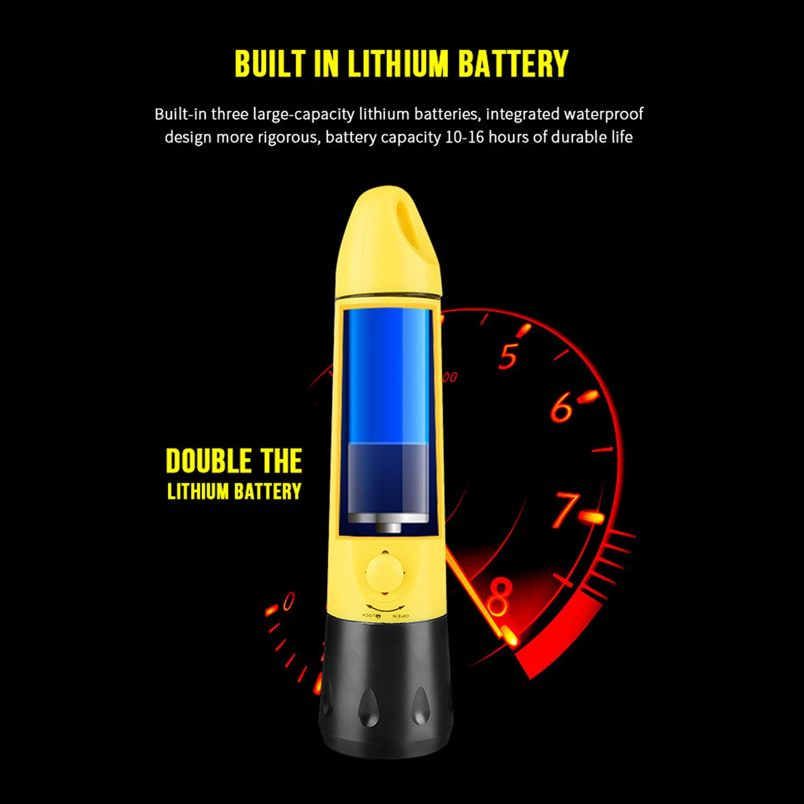 Description Picture 4 of itemL2 Scuba Diving Flashlight Stepless Dimming LED IPX68 Underwater 100 Meters Diving Light With Built-in 15000mAh Rechargeable