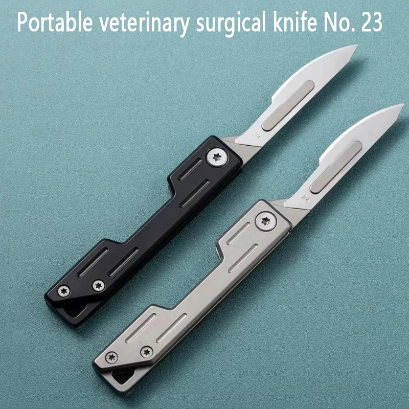 Mini Folding Surgical Knife Stainless Steel Holder Plastic Handle Medical Outdoor Portable Unboxing EDC Knife