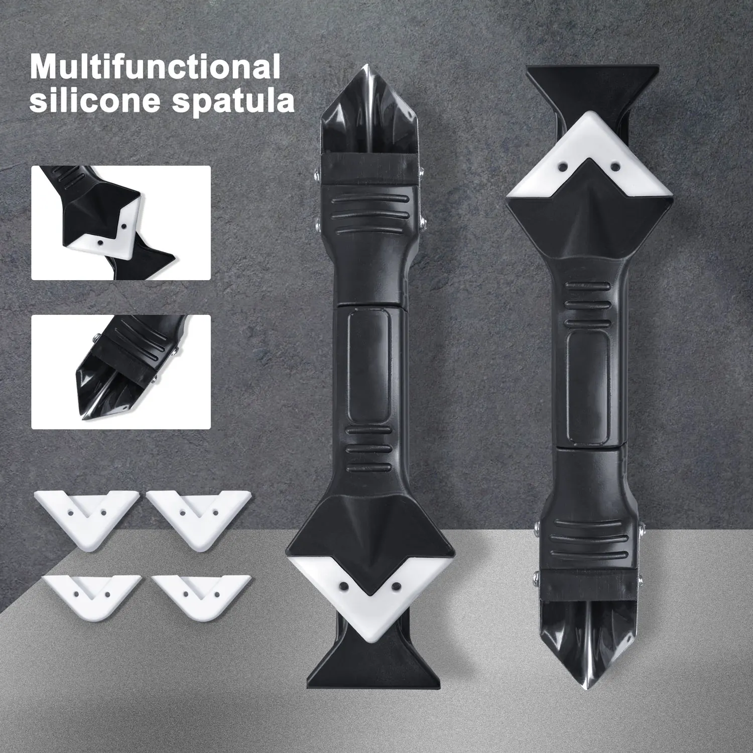 5 In 1 Silicone Remover Sealant Multifunctional Grout Scraper Kit Floor Corner Squeegee Kitchen Bathroom Window Caulking Tool cleaning scraper scraper tool set silicone scraper scraper tool kit scraper tool silicone sealant tool silicone caulking set