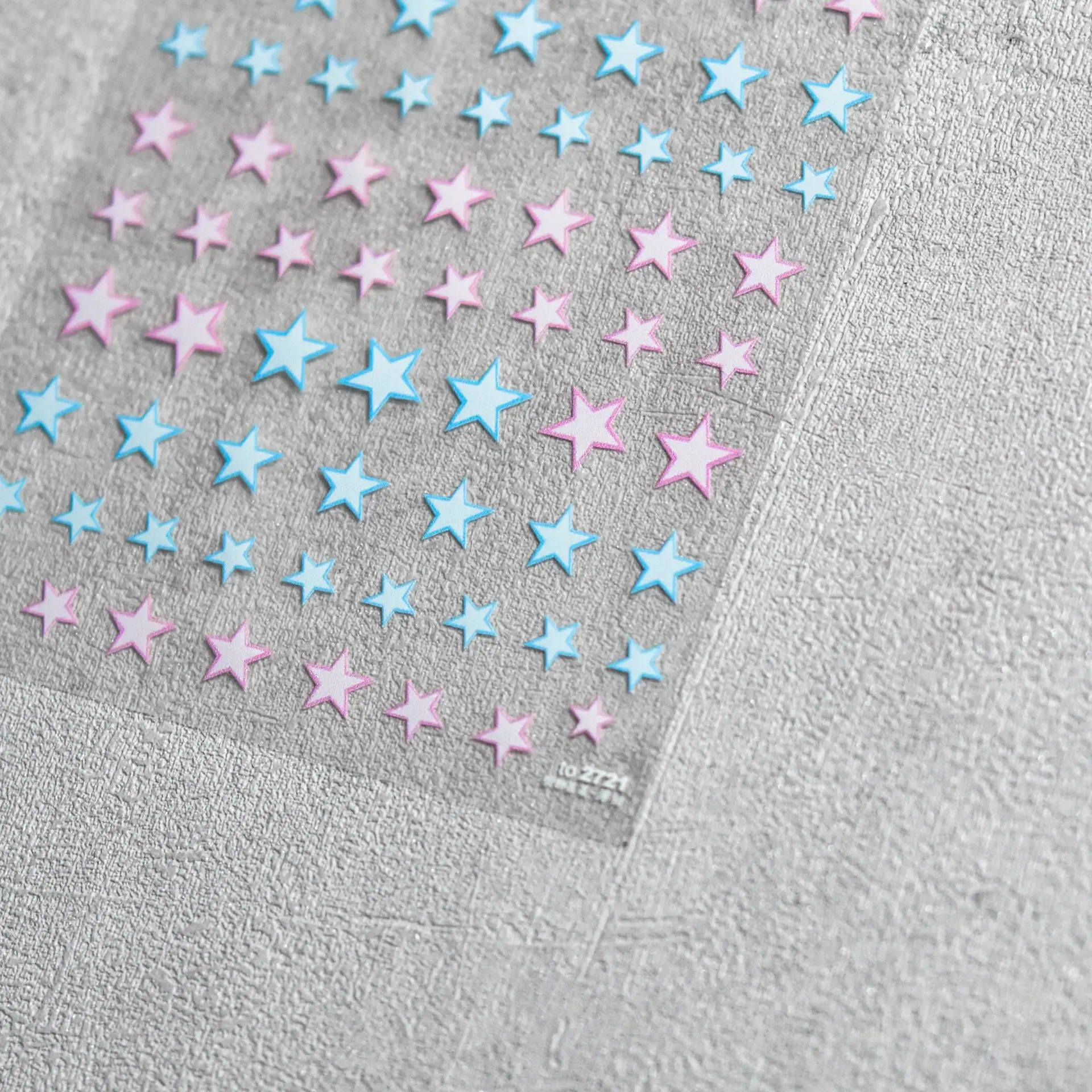 5D Relief Kawaii Colorful Star Nail Art Stickers Multi Macaron Mangxing Nail Decorations Self Adhesive Decals Accessories nail stickers 1pcs