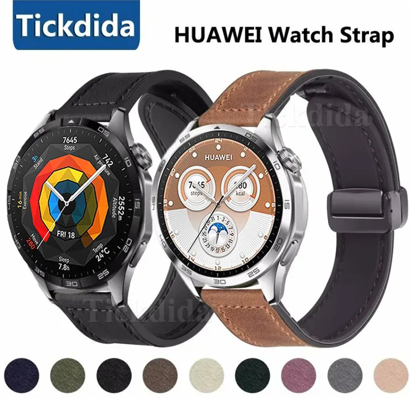 Premium Leather-Silicone Hybrid Watch Strap - 20mm/22mm Band Wristband Bracelet