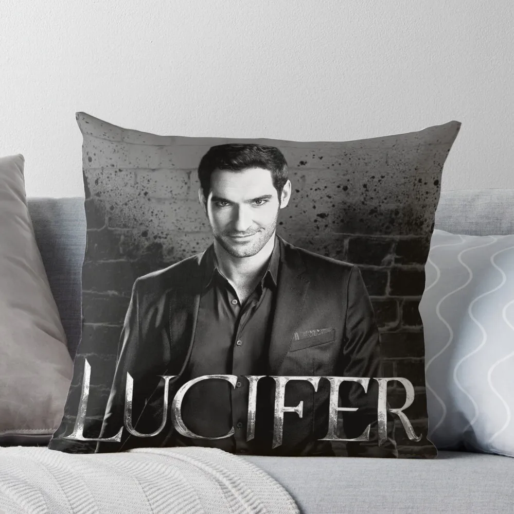 

Lucifer Morningstar Throw Pillow Pillowcases Cushion Covers Sofa bed pillows